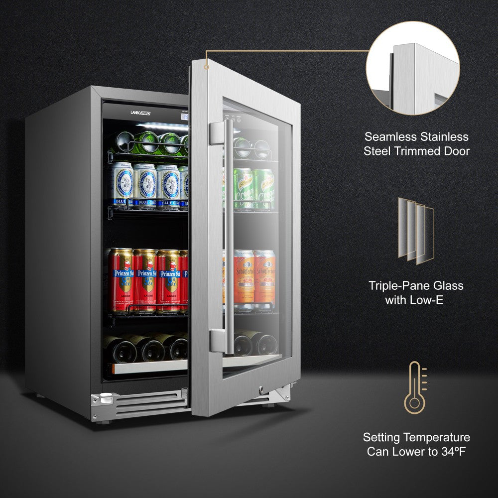 Lanbopro 118 Cans Beverage Refrigerator - LP54BC