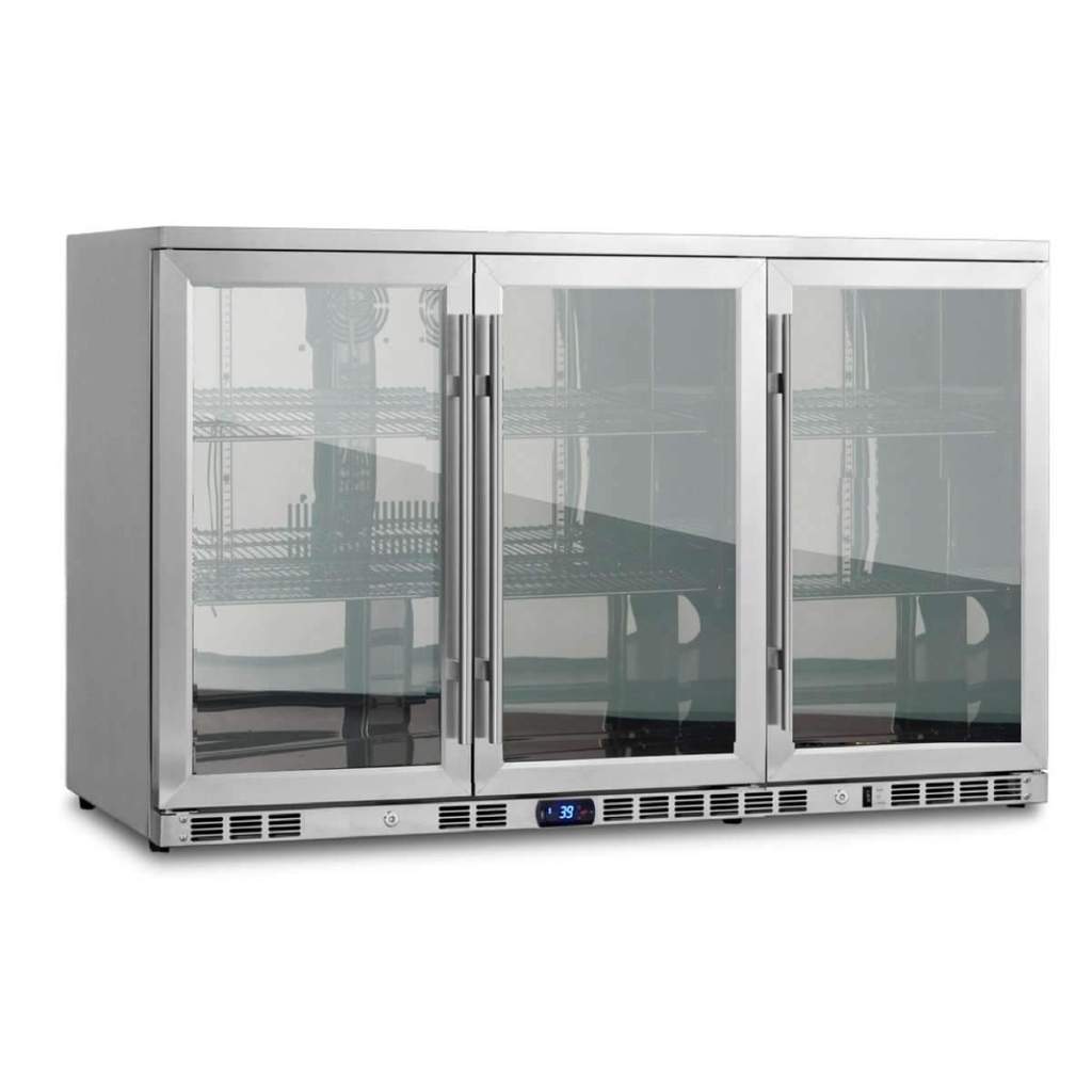 KingsBottle 53 Inch Heating Glass 3 Door Large Beverage Refrigerator - KBU328M