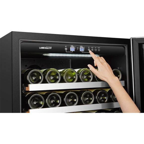 LanboPro 153 Bottle Dual Zone Wine Cooler - LP168D - Wine Cooler City