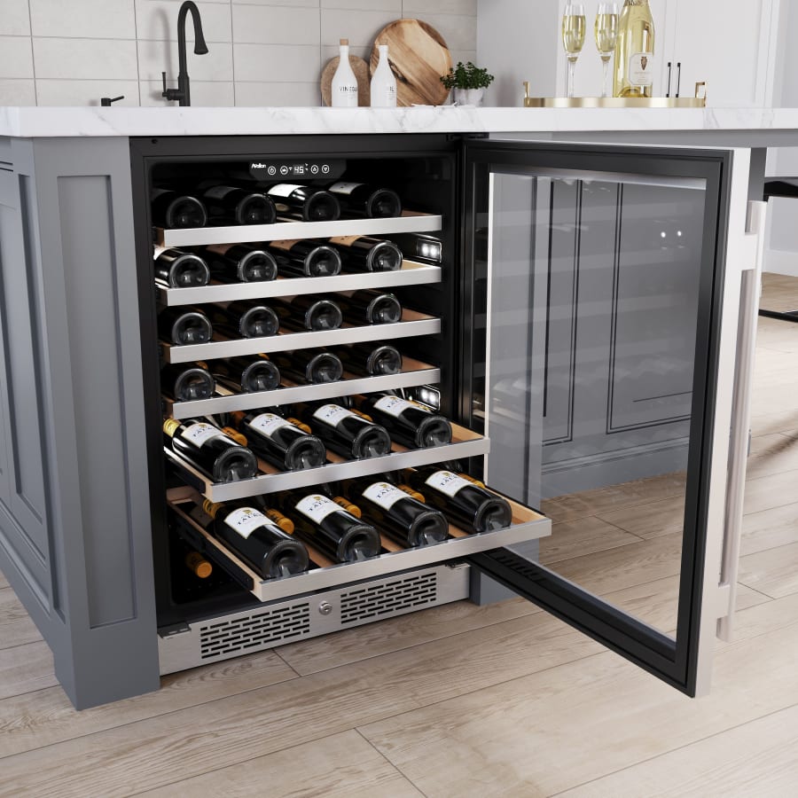 Avallon 24 Inch Wide 53 Bottle Capacity Single Zone Wine Cooler with Right Swing Door - AWC242SZRH