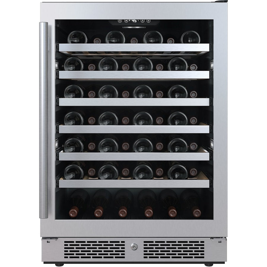 Avallon 24 Inch Wide 53 Bottle Capacity Single Zone Wine Cooler with Right Swing Door - AWC242SZRH