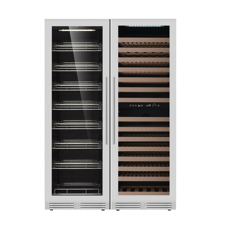 KingsBottle Upright Wine & Beverage cooler Combo With Low-E Glass - KBU425BW3