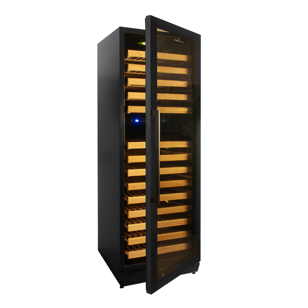 KingsBottle 164 Bottle Large Wine Refrigerator With Glass Door - KBU170DX