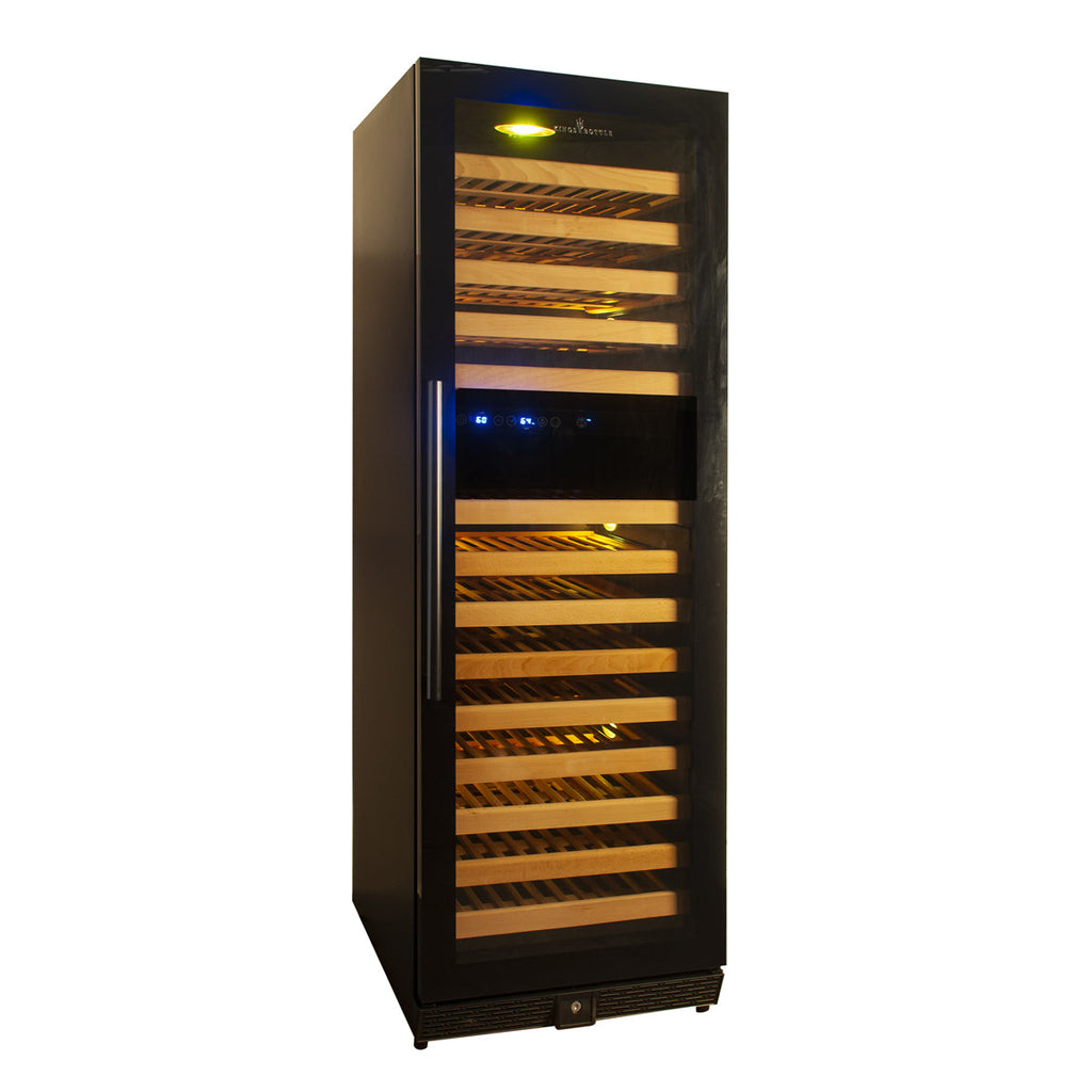 KingsBottle 164 Bottle Large Wine Refrigerator With Glass Door - KBU170DX