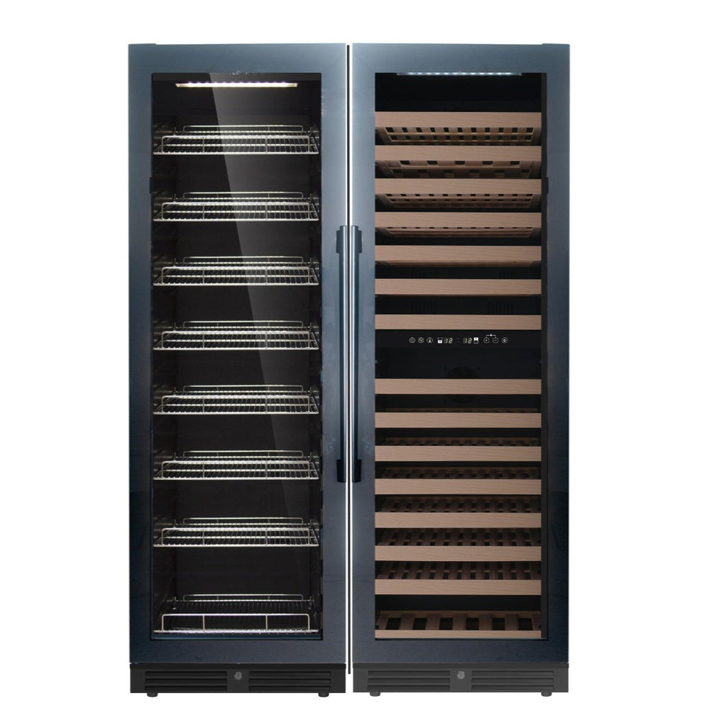 KingsBottle Upright Wine & Beverage cooler Combo With Low-E Glass - KBU425BW3