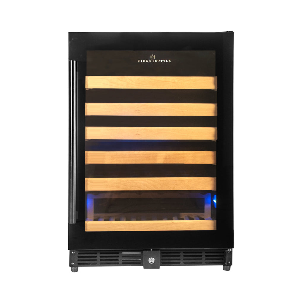 KingsBottle 46 Bottle 24 Inch Under Counter Wine Fridge Built In - KBU50WX