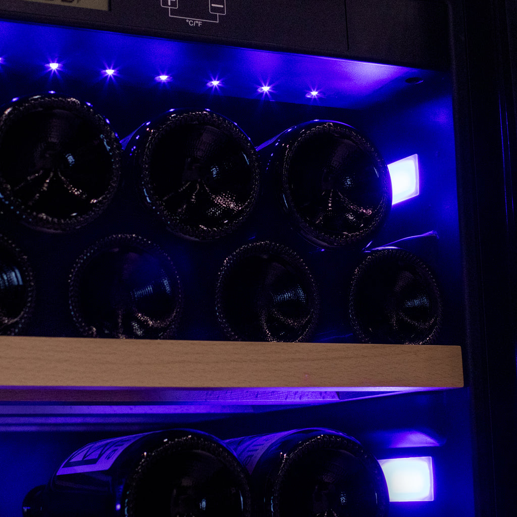 Allavino 185 Bottle Single Zone Wine Vault with Solid Black Right Hinge Door - KWR-8185-1SDR
