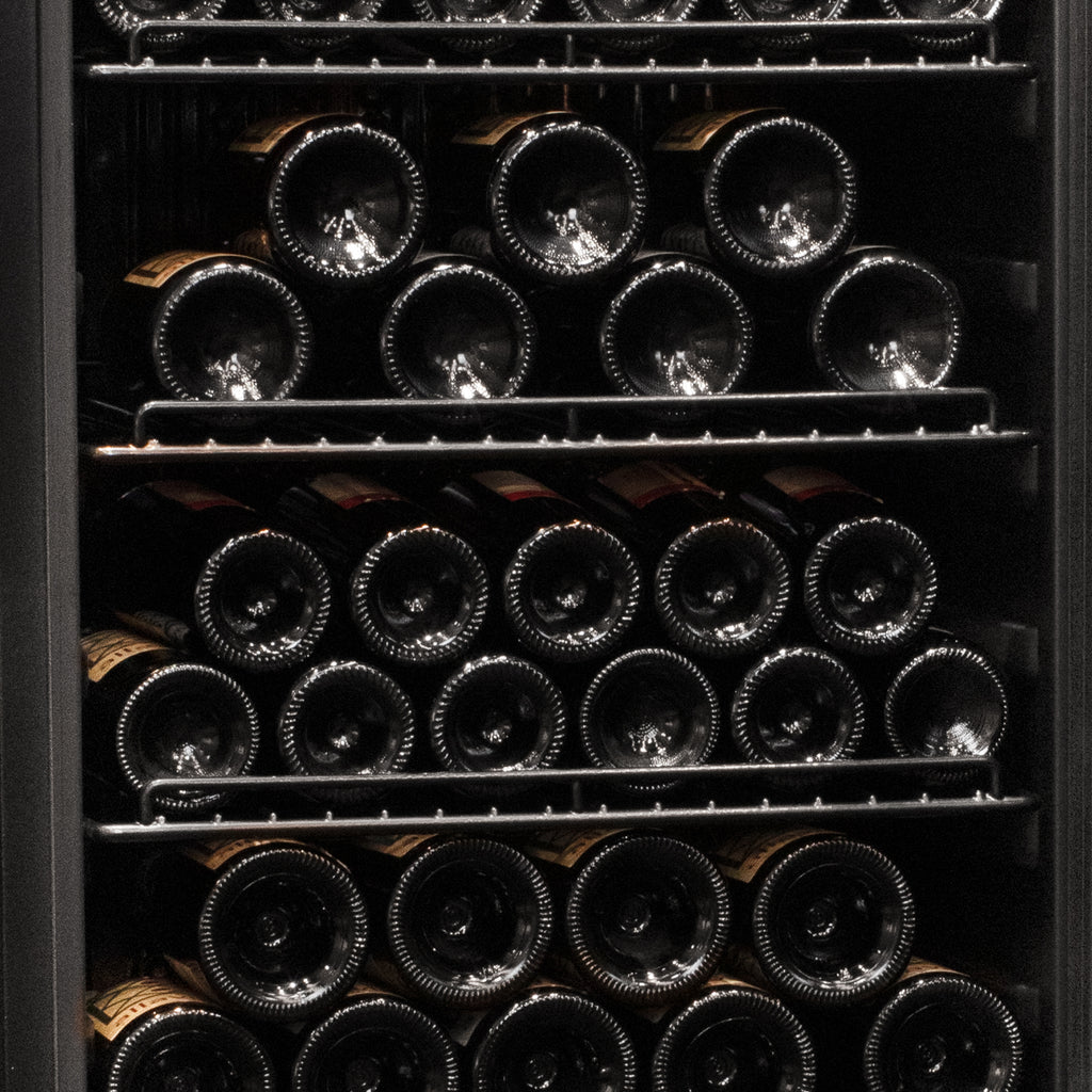 Allavino Contemporary 102 Bottle Single Zone Freestanding Wine Refrigerator with Black Glass Door - KWR102S-1BGR