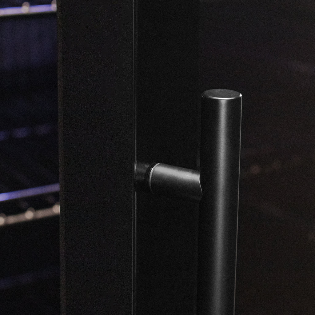 Allavino Contemporary 102 Bottle Single Zone Freestanding Wine Refrigerator with Black Glass Door - KWR102S-1BGR