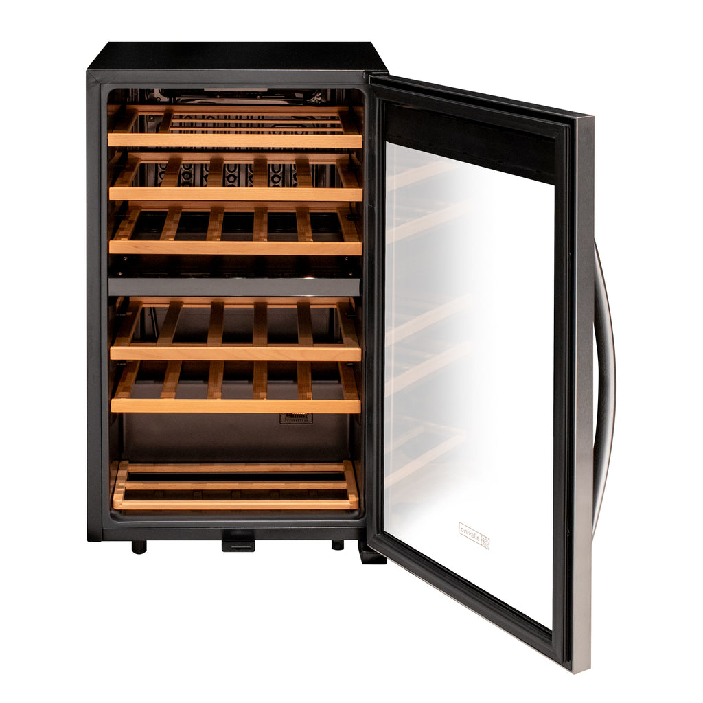 Allavino Cascina Series 28 Bottle Dual Zone Freestanding Wine Cooler Refrigerator with Stainless Steel Door - KWR28D-2SR