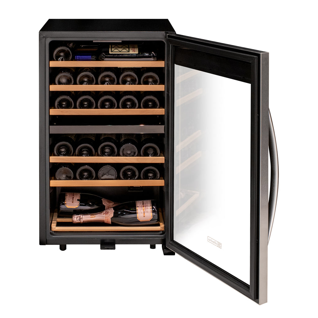 Allavino Cascina Series 28 Bottle Dual Zone Freestanding Wine Cooler Refrigerator with Stainless Steel Door - KWR28D-2SR