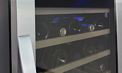 Allavino Cascina Series 43 Bottle Dual Zone Freestanding Wine Refrigerator Cooler with Stainless Steel Door - KWR43D-2SR