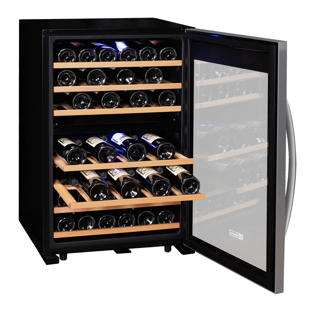 Allavino Cascina Series 47 Bottle Dual Zone Freestanding Wine Cooler Refrigerator with Stainless Steel Door - KWR47D-2SR