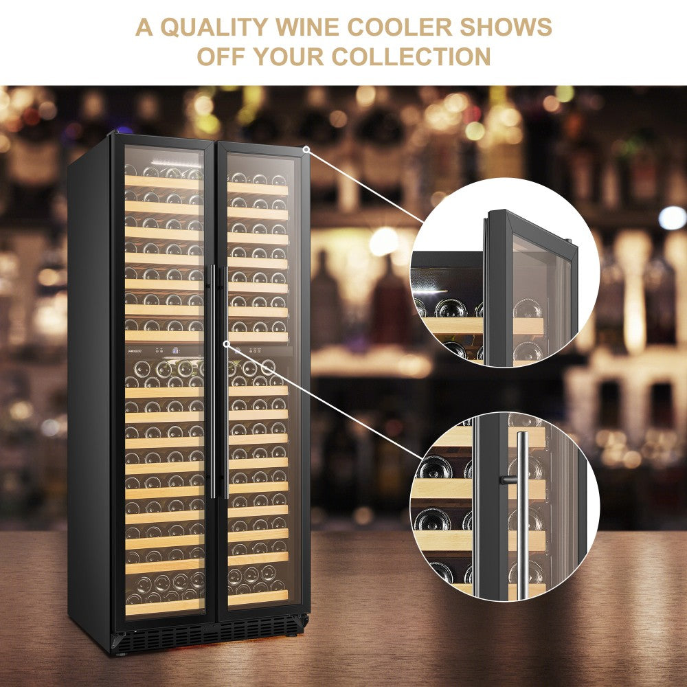 Lanbopro 287 Bottle Dual Door Wine Cooler - LP328D