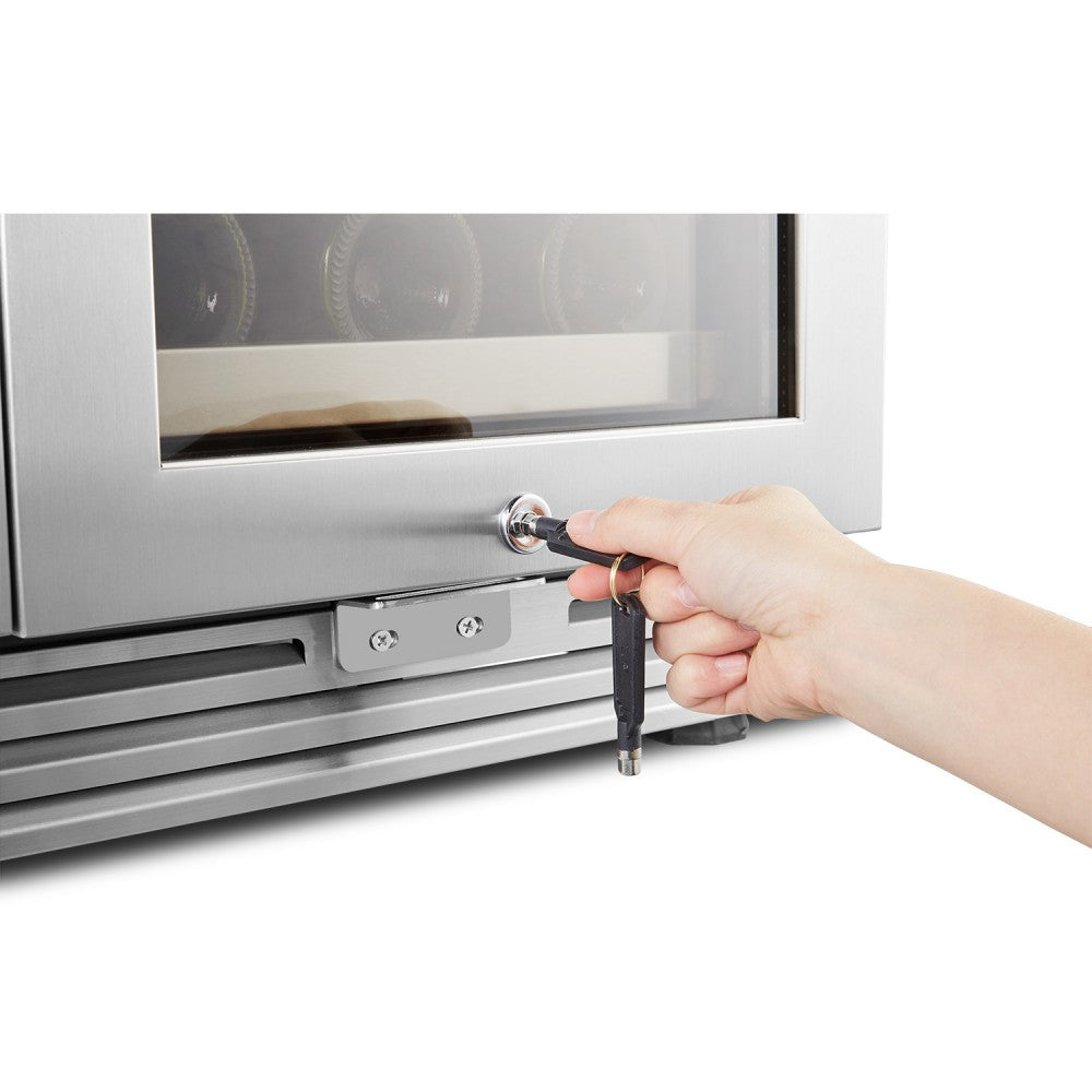 Lanbopro 62 Bottle Dual Door Wine Cooler - LP66D