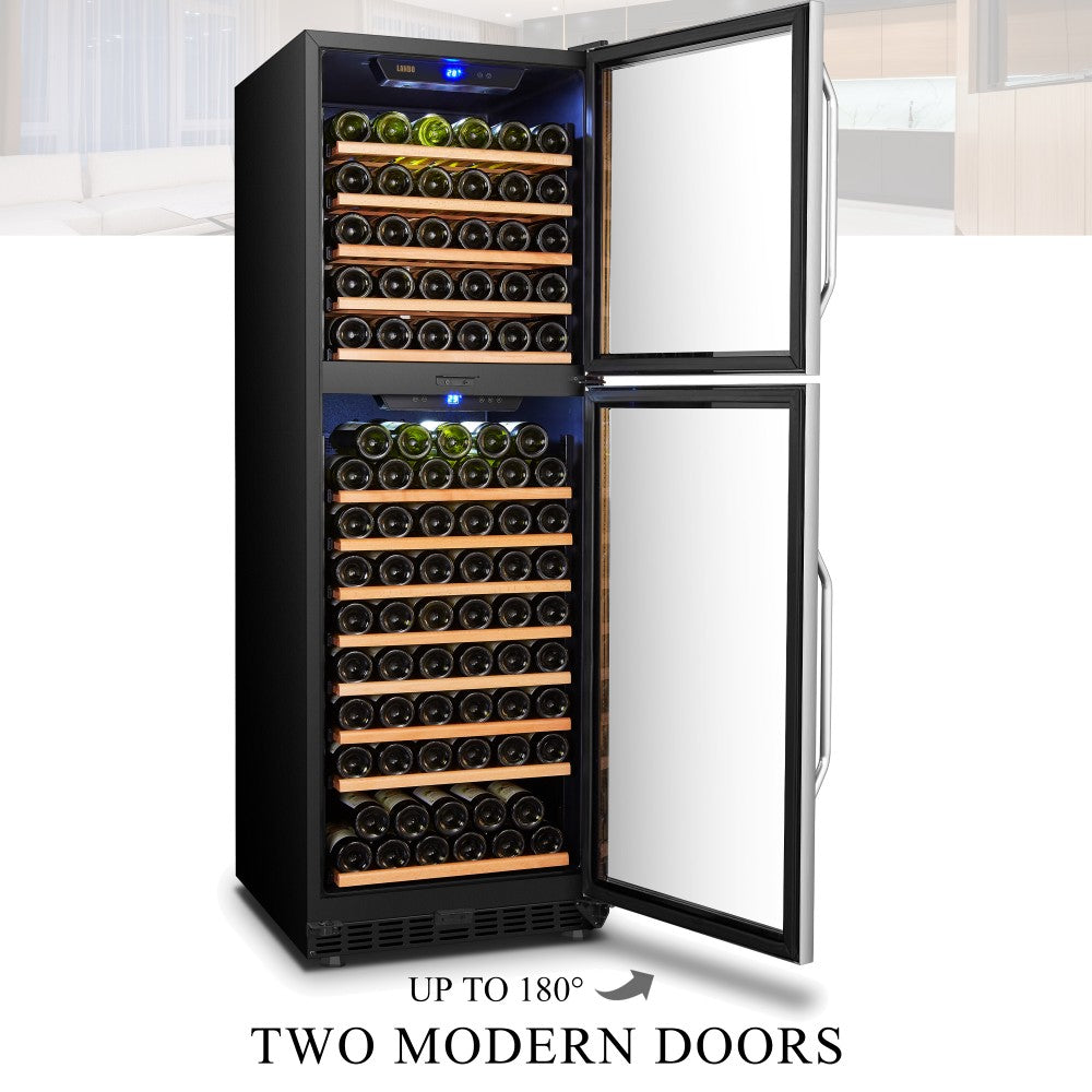 Lanbo Dual Door Dual Zone Wine Cooler - LW162DD
