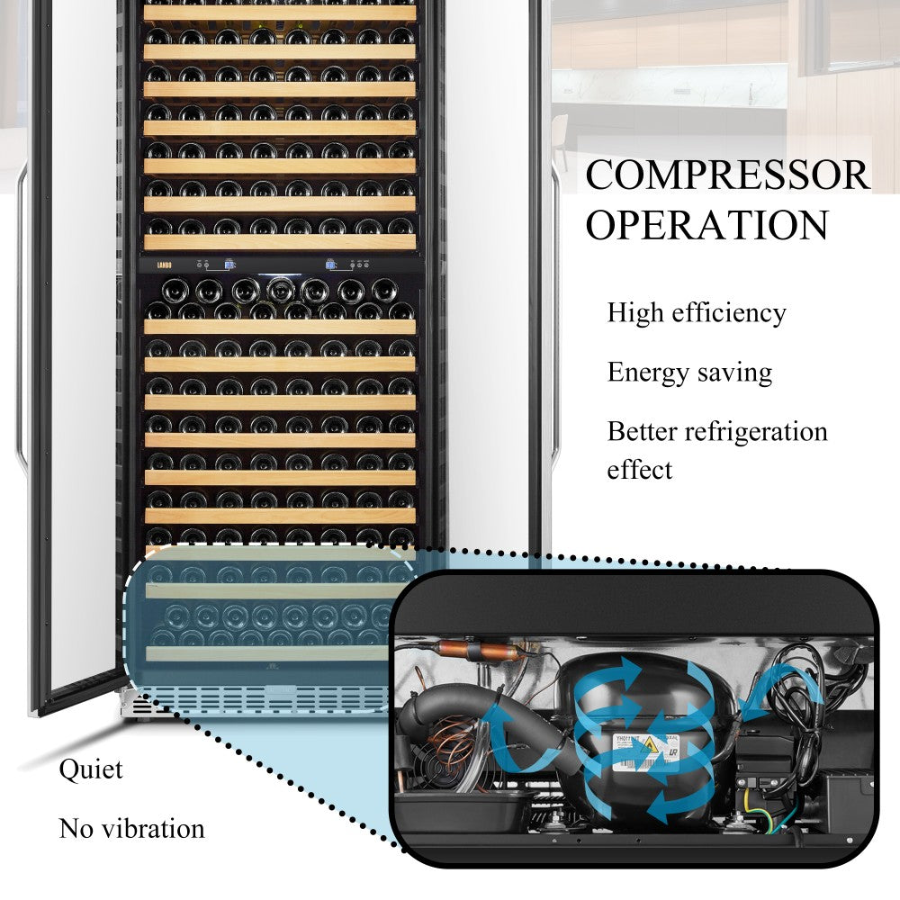 Lanbo Luxury 287 Bottles Dual Door Wine Cooler - LW328DD
