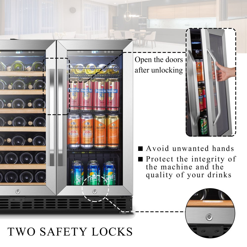 Lanbo 30 Inch Wine and Beverage Cooler - LW3370B