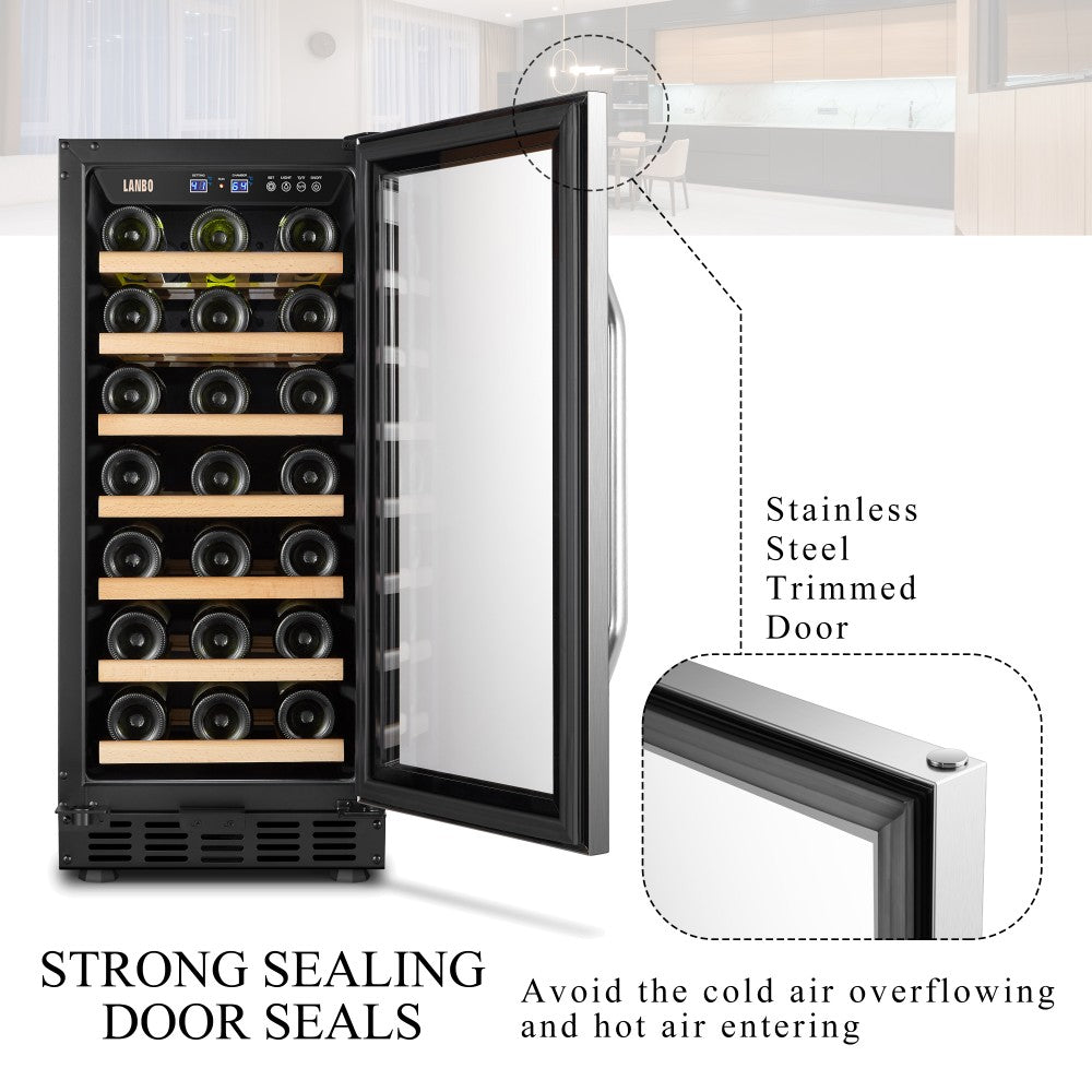 Lanbo 33 Bottle Single Zone Wine Cooler - LW33S