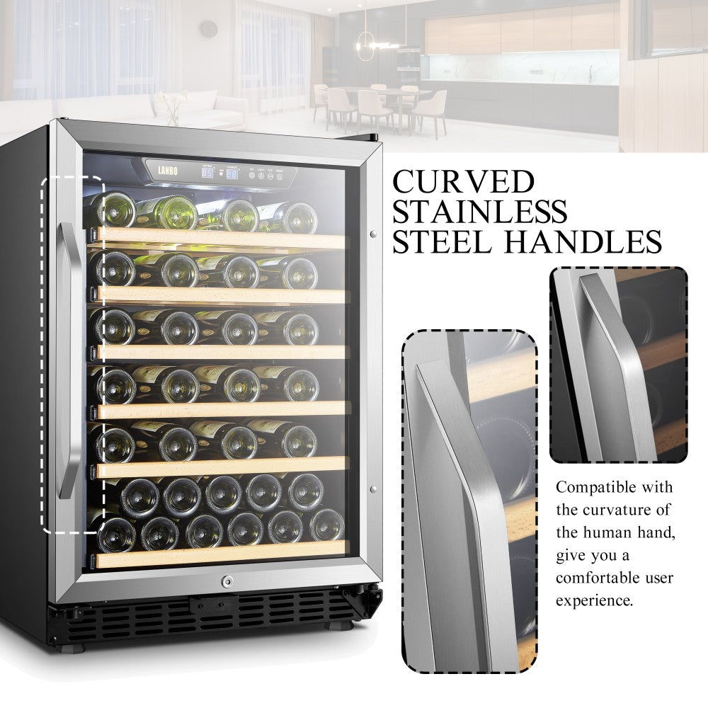 Lanbo 52 Bottle Single Zone Wine Cooler - LW52S