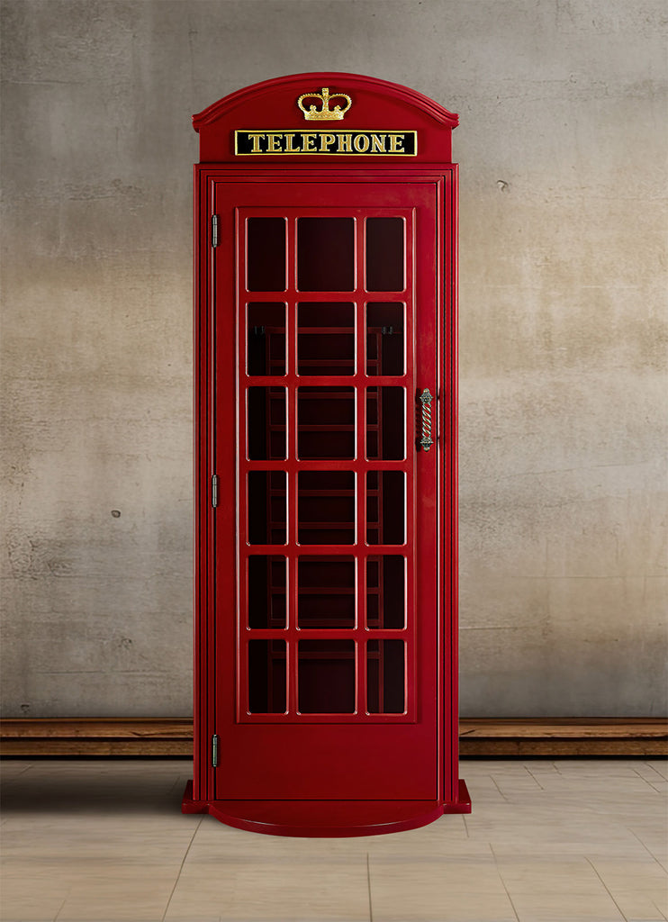 RAM Game Room English Phone Booth Cue Holder - OEPCH
