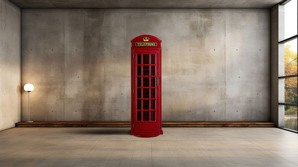 RAM Game Room English Phone Booth Cue Holder - OEPCH