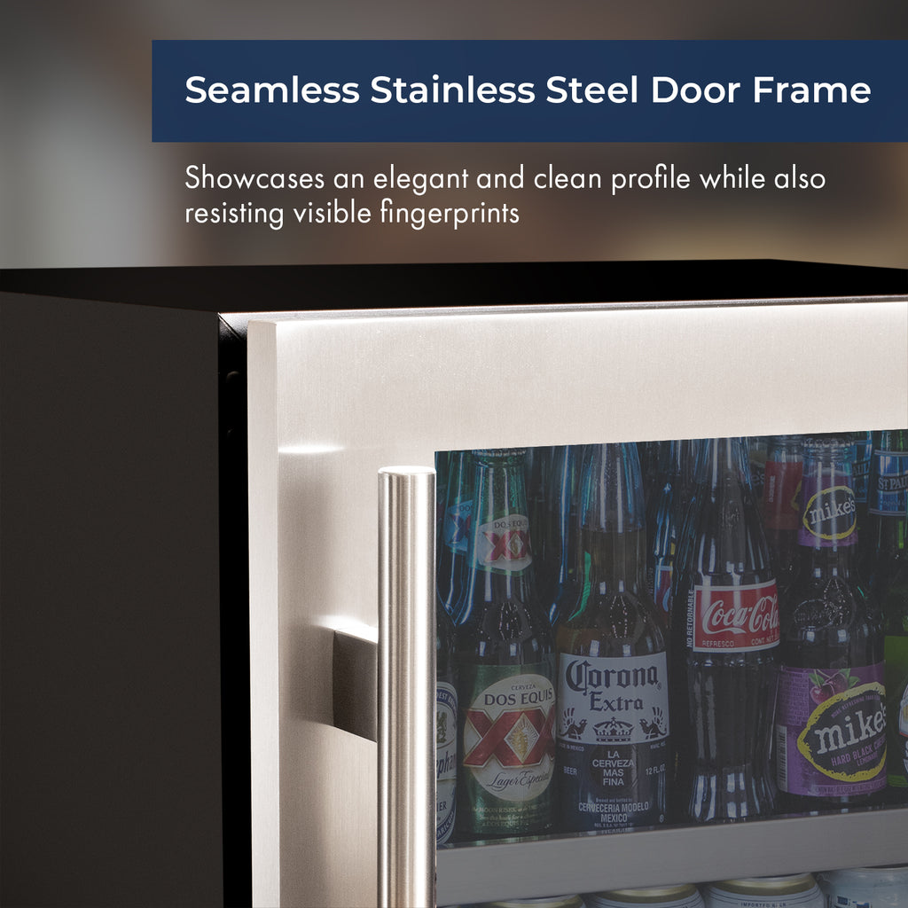 Kegco 24" Wide Reserva Series Stainless Steel Right Hinge Beverage Center - VSBC-24LSR
