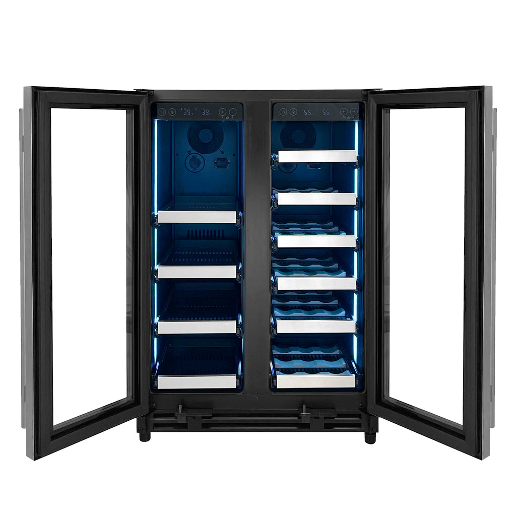 Allavino Reserva Series 24" Wide Two Door Stainless Steel Wine Refrigerator/Beverage Center - VSBCW34FD-2S