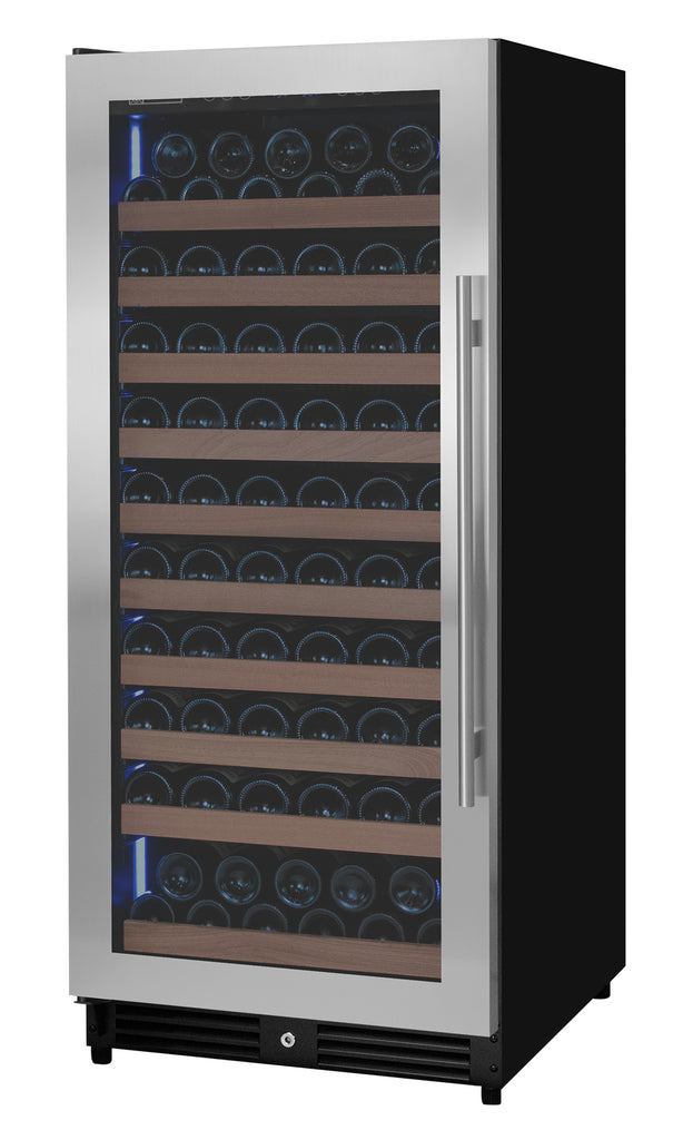 Allavino 119 Bottle 55" Tall Single Zone Left Hinge Stainless Steel Wine Refrigerator - VSW11955S-1SL