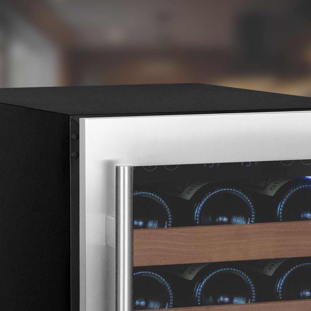 Allavino 15" Wide Reserva Series 30 Bottle Dual Zone Stainless Steel Right Hinge Wine Refrigerator - VSW3015D-2SR
