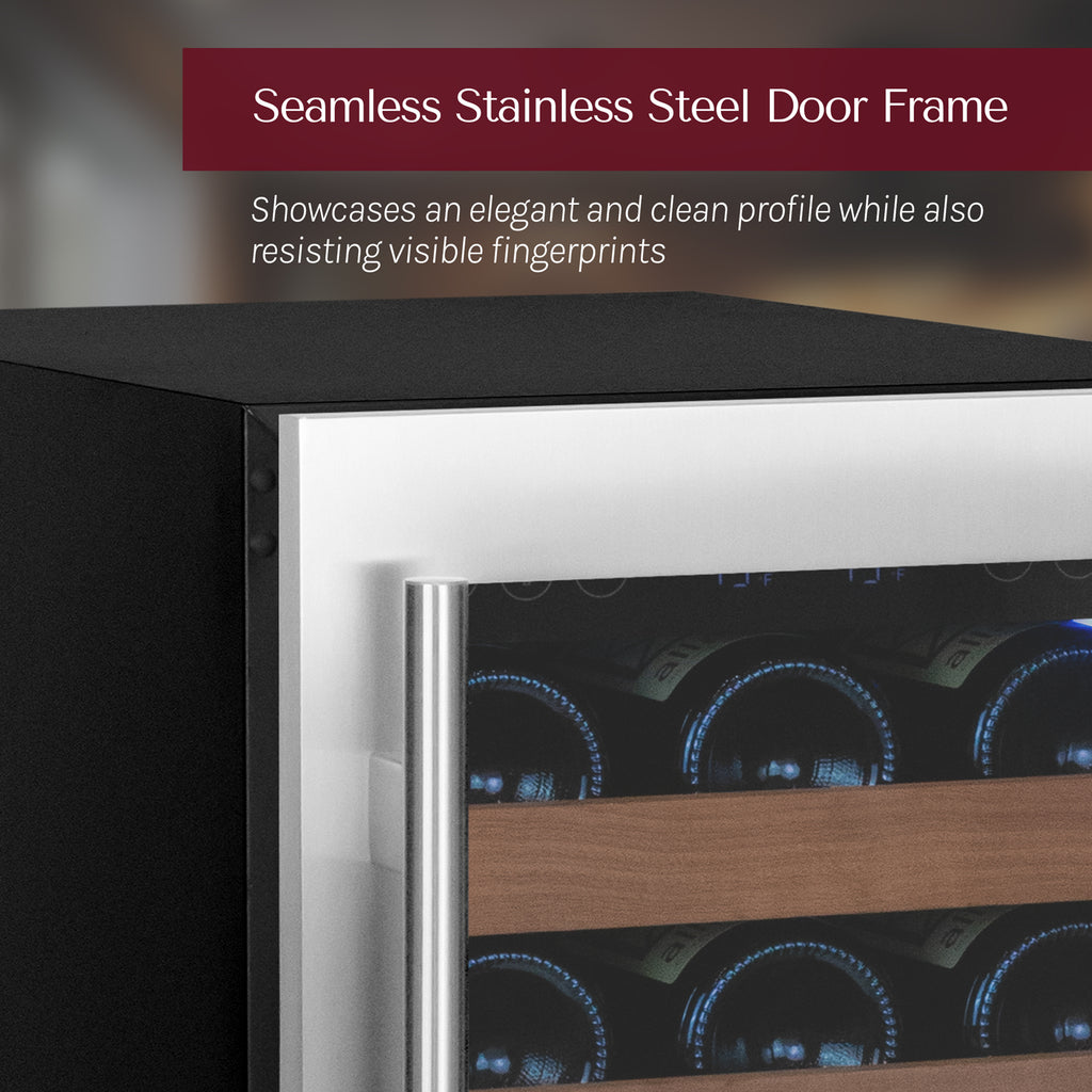 Allavino 15" Wide Reserva Series 30 Bottle Single Zone Stainless Steel Left Hinge Wine Refrigerator - VSW3015S-1SL