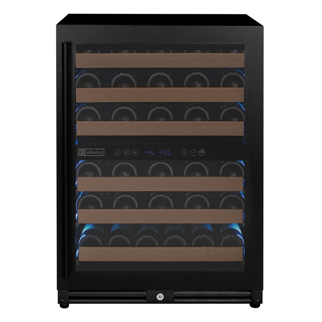 Allavino Reserva Series - 51 Bottle Dual Zone Built-in Luxury Wine Refrigerator with Black Door - Right Hinge - VSW5134D-2BR