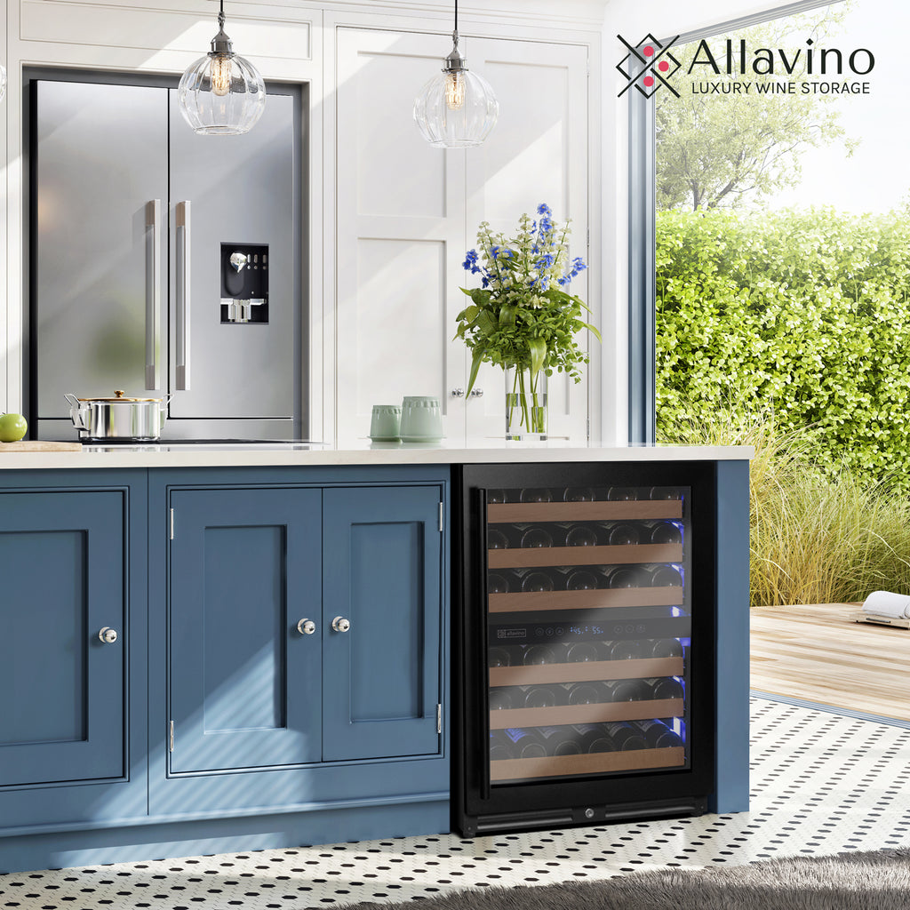 Allavino Reserva Series - 51 Bottle Dual Zone Built-in Luxury Wine Refrigerator with Black Door - Right Hinge - VSW5134D-2BR
