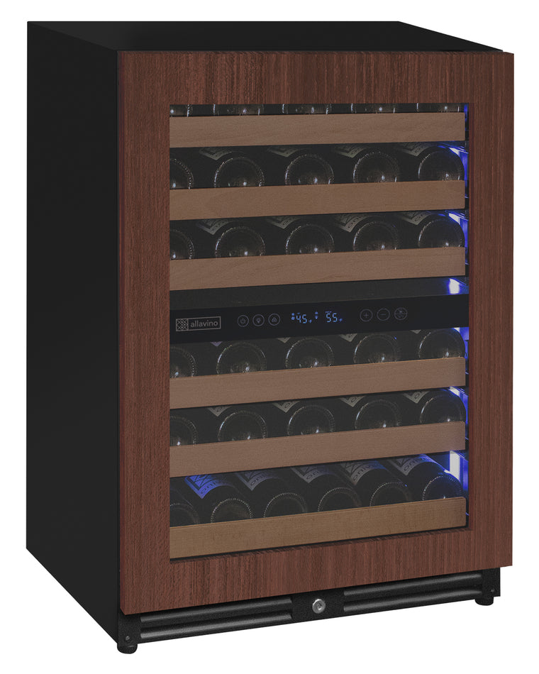 Allavino Reserva Series - 51 Bottle Dual Zone Built-in Luxury Wine Refrigerator with Panel Ready Overlay Door - Right Hinge Model: VSW5134D-2PRR