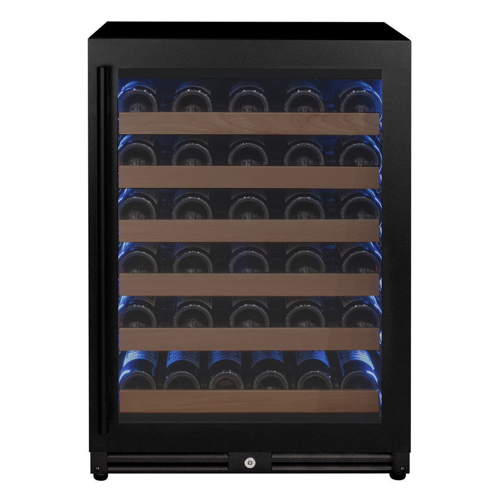 Allavino Reserva Series - 51 Bottle Single Zone Built-in Luxury Wine Refrigerator with Black Door - Right Hinge - VSW5134S-1BR