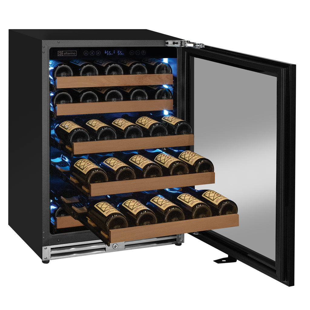 Allavino Reserva Series - 51 Bottle Single Zone Built-in Luxury Wine Refrigerator with Panel Ready Overlay Door - Right Hinge - VSW5134S-1PRR