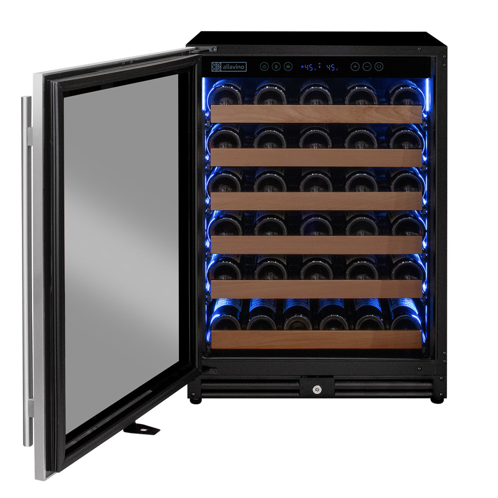 Allavino Reserva Series 51 Bottle Single Zone Built-in Luxury Wine Refrigerator with Stainless Steel Door - Left Hinge - VSW5134S-1SL