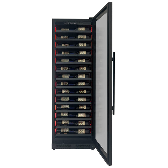 Allavino Reserva Series 67 Bottle Single Zone Shallow Built-in Wine Cooler Refrigerator with Black Glass Door - Right Hinge - VSW6771S-1BR