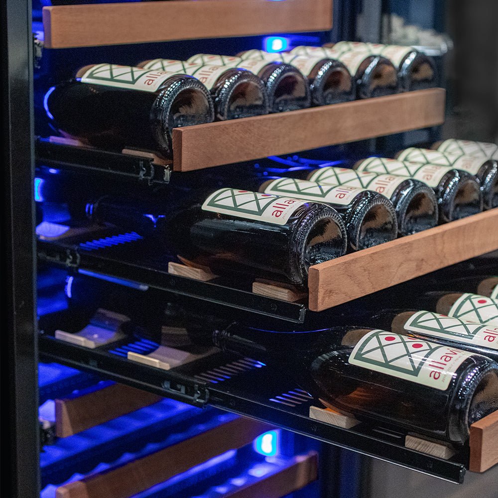 Allavino Reserva Series 172 Bottle Dual Zone Built-in Wine Refrigerator with Panel Ready Overlay - Right Hinge -  VSW71LD-2PRR