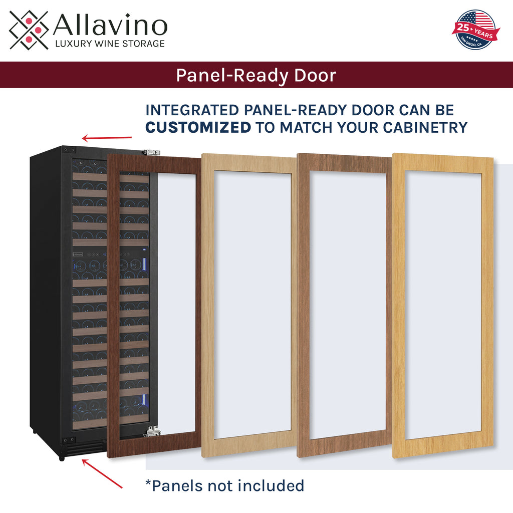 Allavino Reserva Series 172 Bottle Dual Zone Built-in Wine Refrigerator with Panel Ready Overlay - Right Hinge -  VSW71LD-2PRR