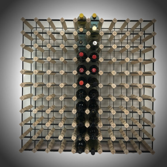 KingsBottle 110 Bottle Timber Wine Rack | 10x10 Configuration