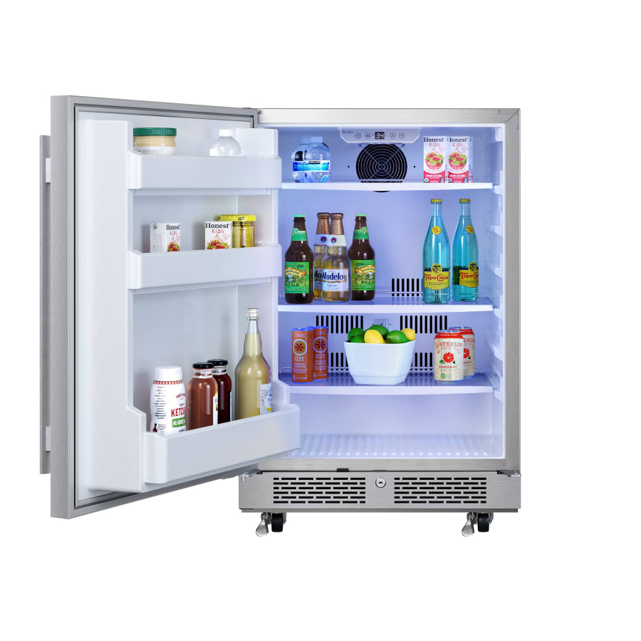 Avallon 48 Inch Wide 11.32 Cu. Ft. Outdoor Side by Side Refrigerator with Door Locks - AFR242ODSS