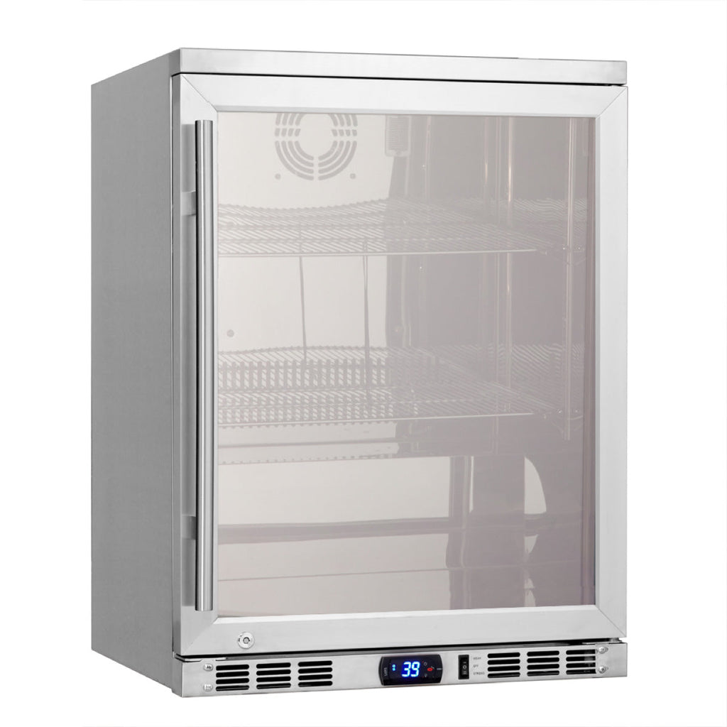 KingsBottle 24 Inch Under Counter Beer Cooler Drinks Stainless Steel - KBU55M