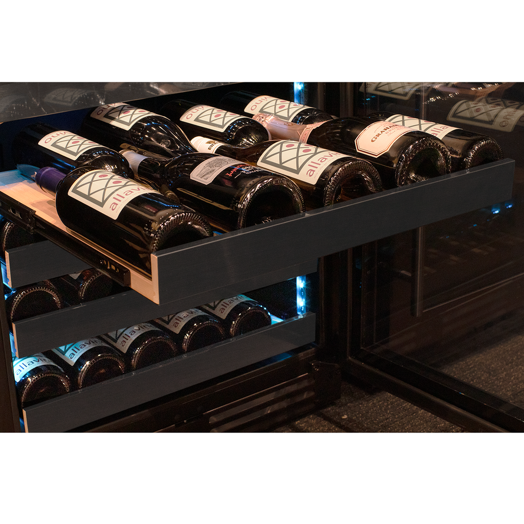 Allavino Reserva Series 50 Bottle Single Zone Built-in Luxury Wine Refrigerator with Black Stainless Steel Door - Right Hinge - BDW5034S-1BSR