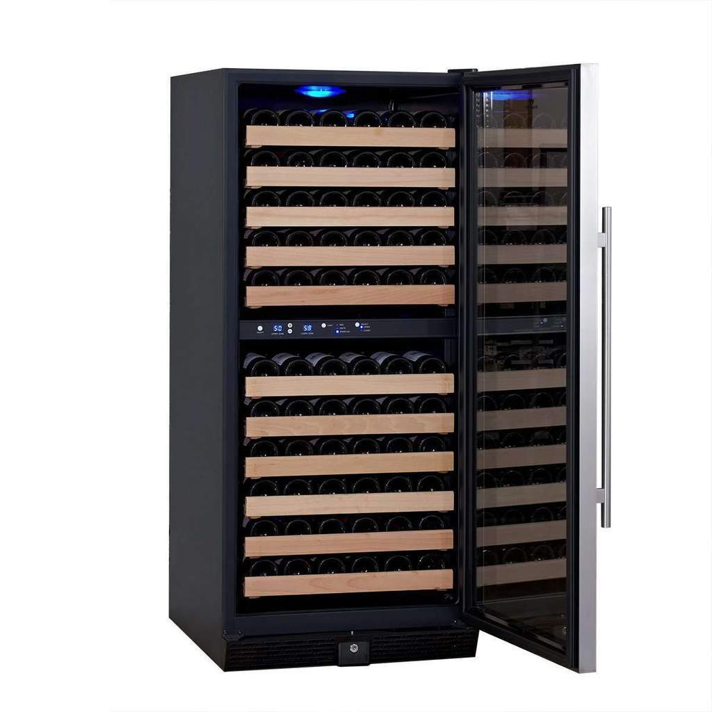 KingsBottle 100 Bottle Upright Dual Zone Wine Fridge For Home - KBU100DX