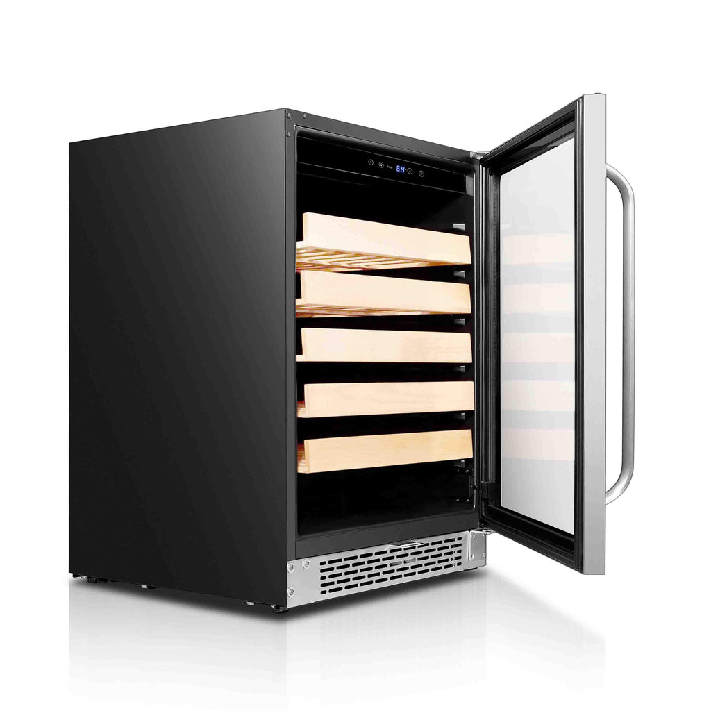 Whynter 24″ Built-In Stainless Steel 54 Bottle Wine Refrigerator Cooler - BWR-541STS - Wine Cooler City