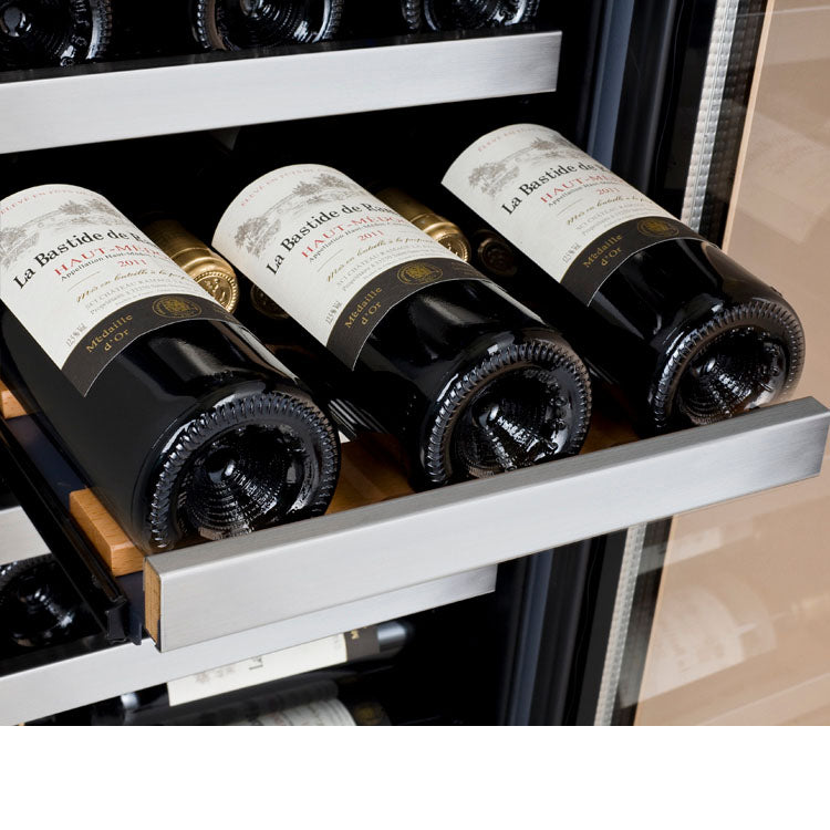 Allavino 30" Wide FlexCount II Tru-Vino 30 Bottle/88 Can Dual Zone Stainless Steel Built-In Wine Refrigerator/Beverage Center - VSWB30-2SF20 - Wine Cooler City