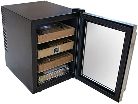 Prestige Import Group Clevelander Thermoelectric Cooler Humidor - Up to 250 Capacity - Color: Black w/Stainless Steel Door