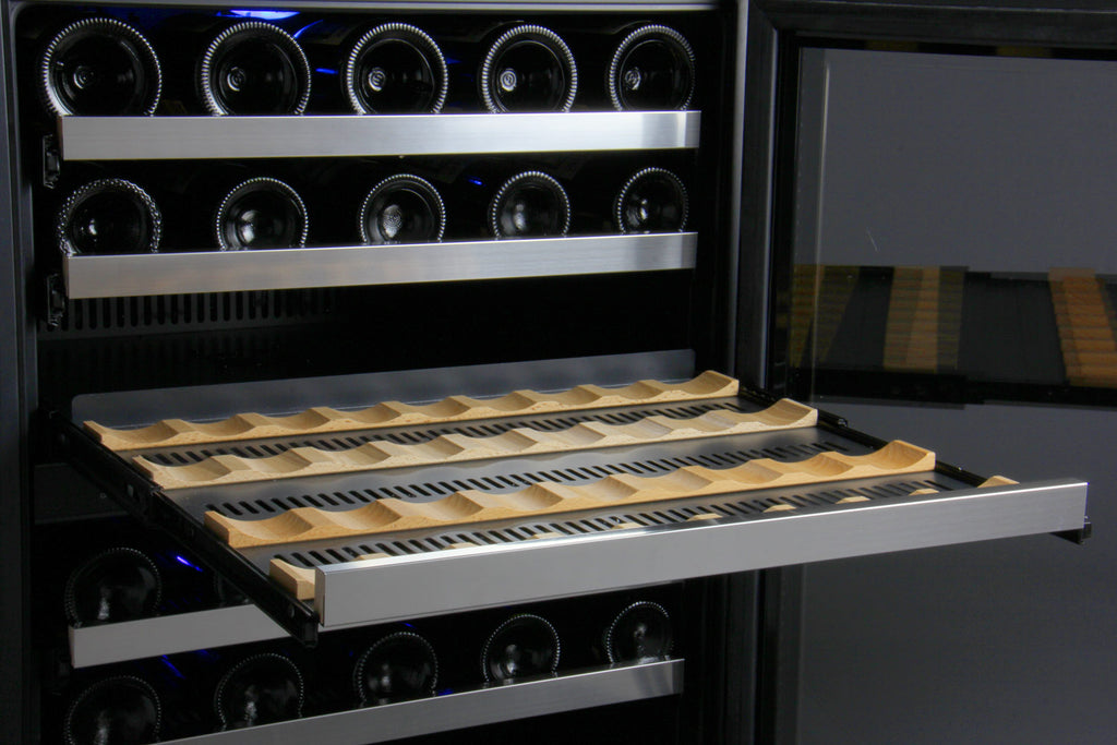 Allavino 24" Wide FlexCount II Tru-Vino 56 Bottle Dual Zone Stainless Steel Right Hinge Wine Refrigerator - VSWR56-2SR20