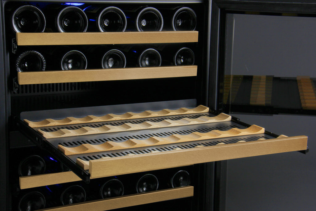 Allavino 24" Wide FlexCount II Tru-Vino 56 Bottle Single Zone Black Left Hinge Wine Refrigerator - VSWR56-1BL20